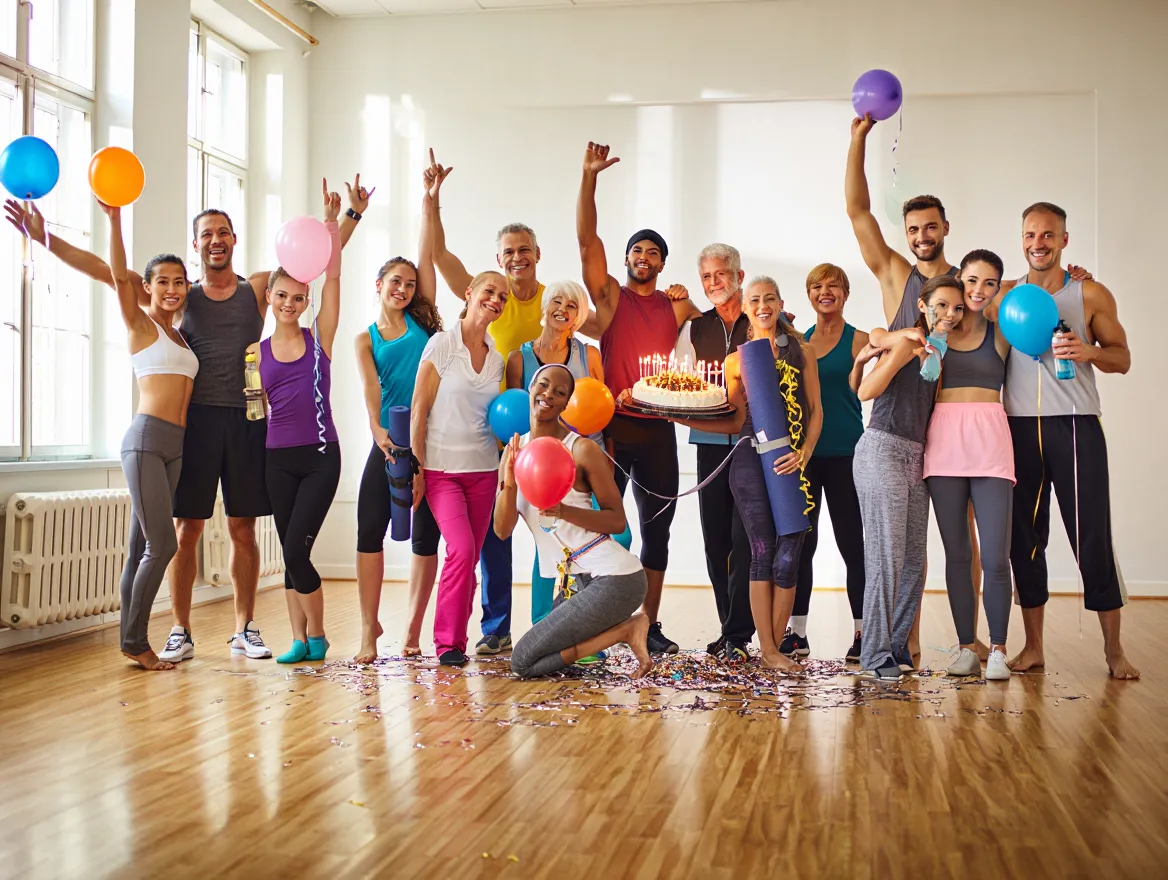 Monverlian yhteisö juhlistamassa studiomme vuosipäivää